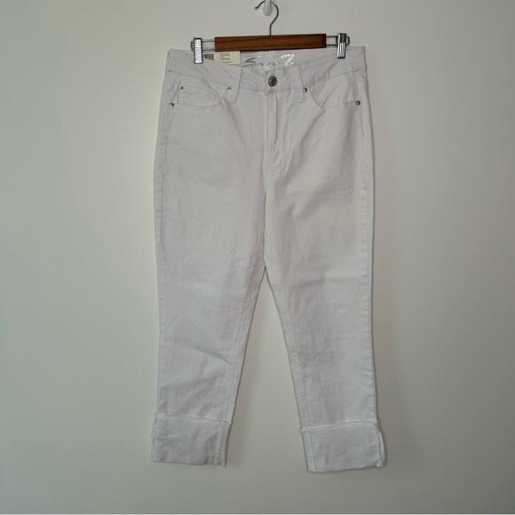 Seven7 Premium Quality Skin Fit High Rise Ankle Cropped Jeans White Size 12 - Picture 1 of 10